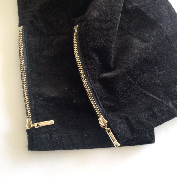 WHITE HOUSE BLACK MARKET BLACK VELVET ANKLE ZIP SKINNY JEANS SIZE 4 - Picture 8 of 16